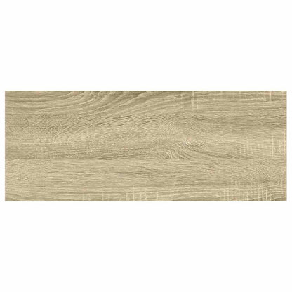 Floating Wall Shelves 2 pcs Oak and White 60x23.5x3.8 cm MDF