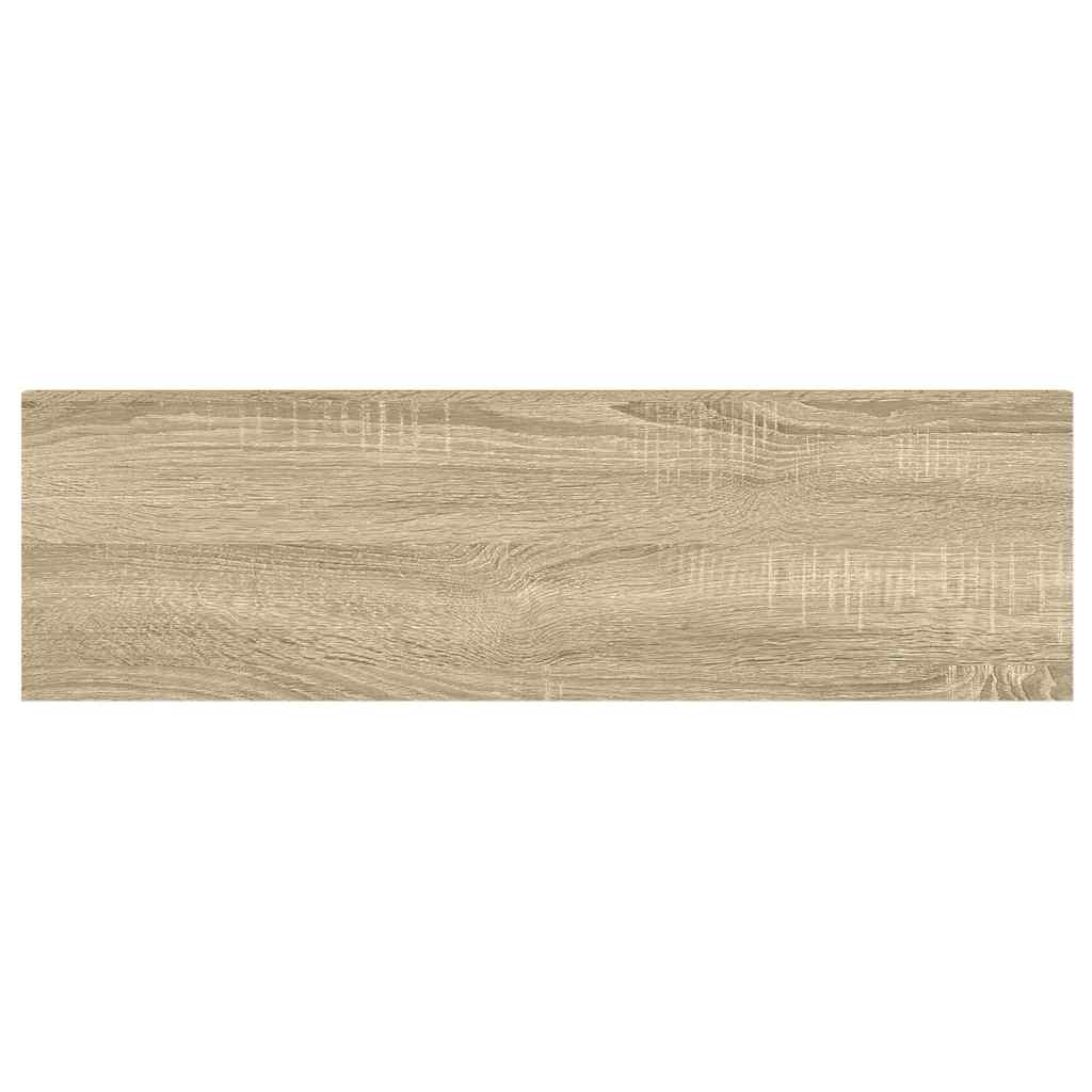 Floating Wall Shelves 4 pcs Oak and White 80x23.5x3.8 cm MDF