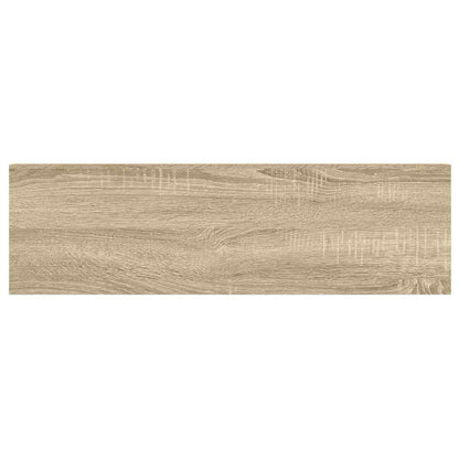 Floating Wall Shelf Oak and White 90x23.5x3.8 cm MDF