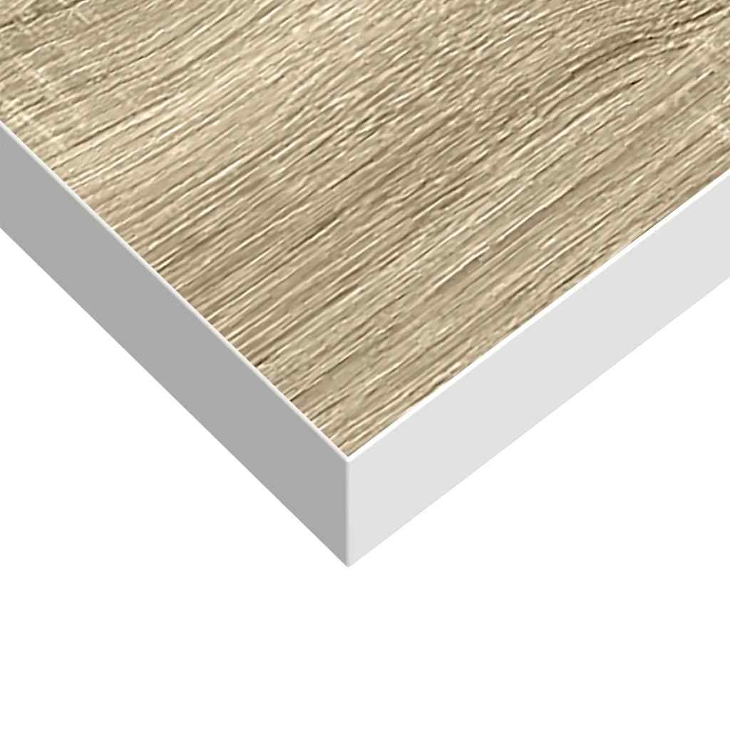 Floating Wall Shelf Oak and White 90x23.5x3.8 cm MDF