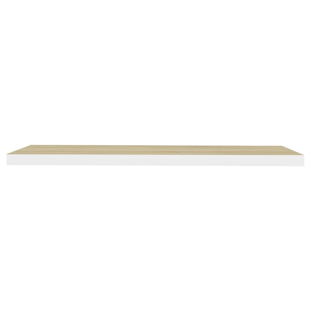 Floating Wall Shelves 4 pcs Oak and White 90x23.5x3.8 cm MDF