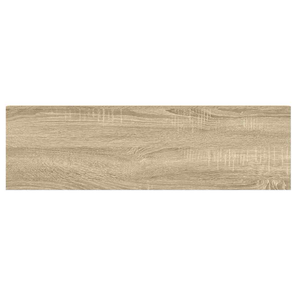 Floating Wall Shelves 4 pcs Oak and White 90x23.5x3.8 cm MDF