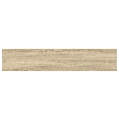 Floating Wall Shelf Oak and White 120x23.5x3.8 cm MDF