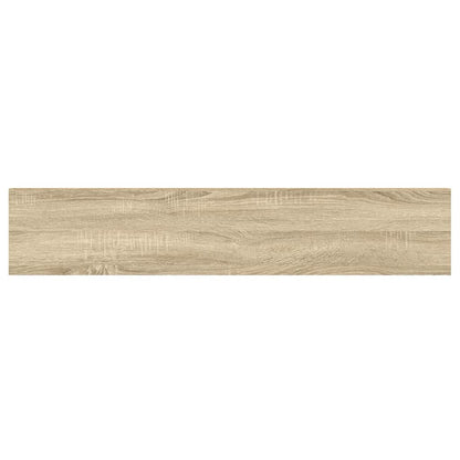 326586 vidaXL Floating Wall Shelves 2 pcs Oak and White 120x23,5x3,8 cm MDF