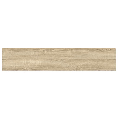 Floating Wall Shelves 4 pcs Oak and White 120x23.5x3.8 cm MDF