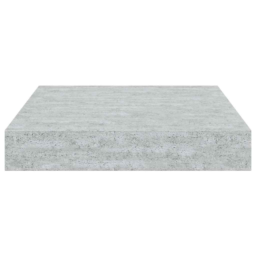 Floating Wall Shelf Concrete Grey 23x23.5x3.8 cm MDF