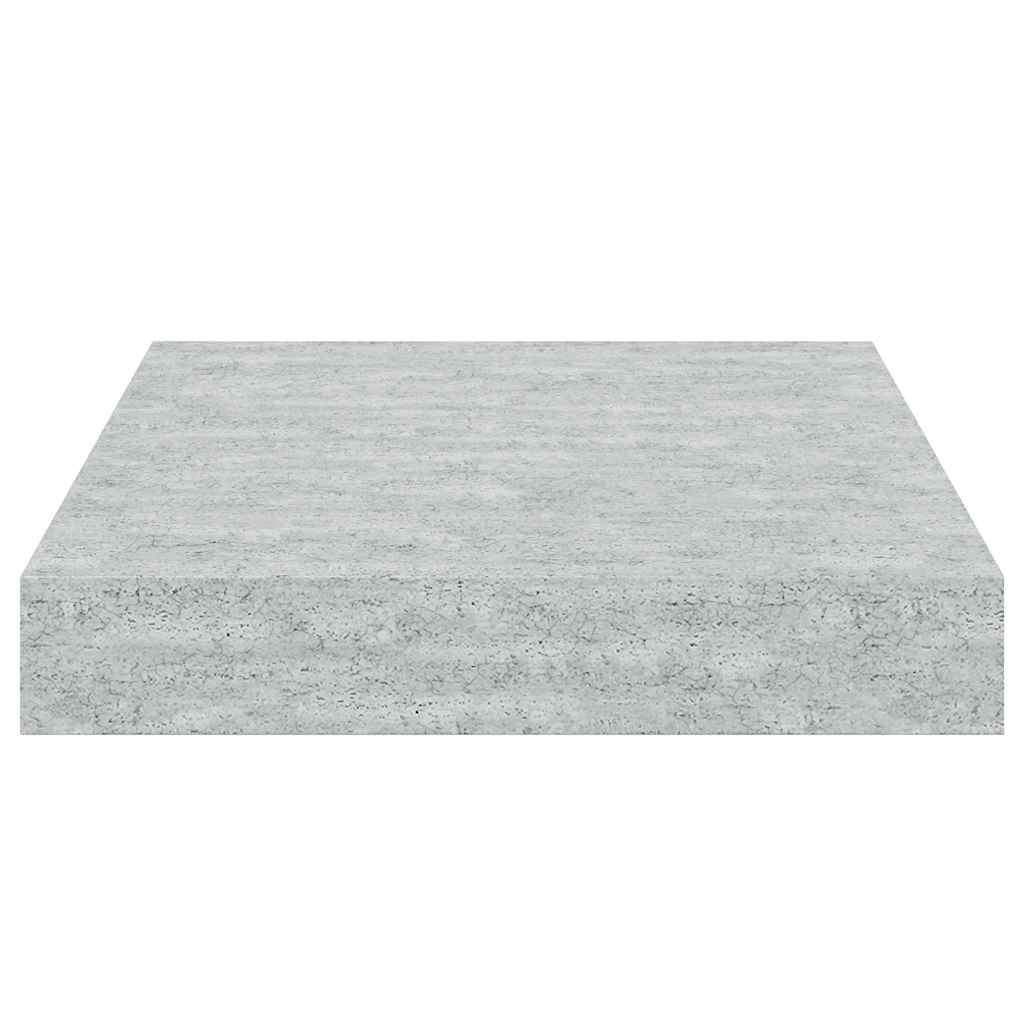 Floating Wall Shelf Concrete Grey 23x23.5x3.8 cm MDF