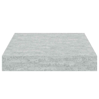 Floating Wall Shelf Concrete Grey 23x23.5x3.8 cm MDF