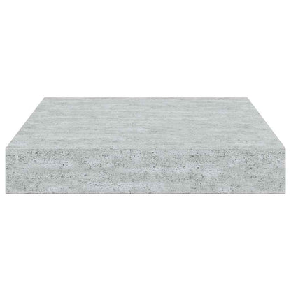Floating Wall Shelves 2 pcs Concrete Grey 23x23.5x3.8 cm MDF