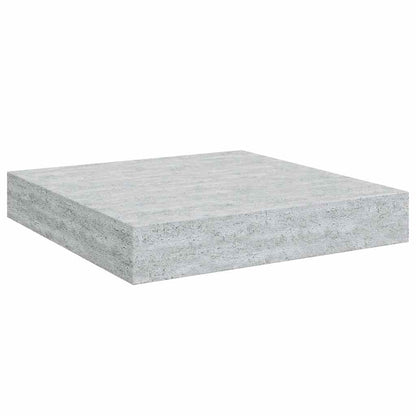 Floating Wall Shelves 4 pcs Concrete Grey 23x23.5x3.8 cm MDF