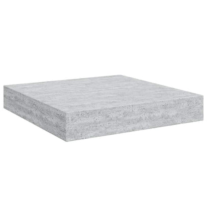 Floating Wall Shelves 4 pcs Concrete Grey 23x23.5x3.8 cm MDF
