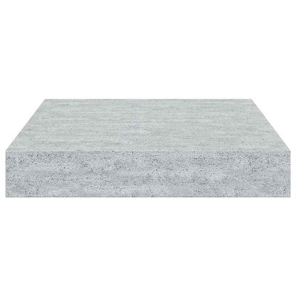 Floating Wall Shelves 4 pcs Concrete Grey 23x23.5x3.8 cm MDF