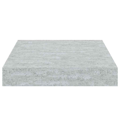 Floating Wall Shelves 4 pcs Concrete Grey 23x23.5x3.8 cm MDF