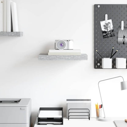 Floating Wall Shelf Concrete Grey 40x23x3.8 cm MDF