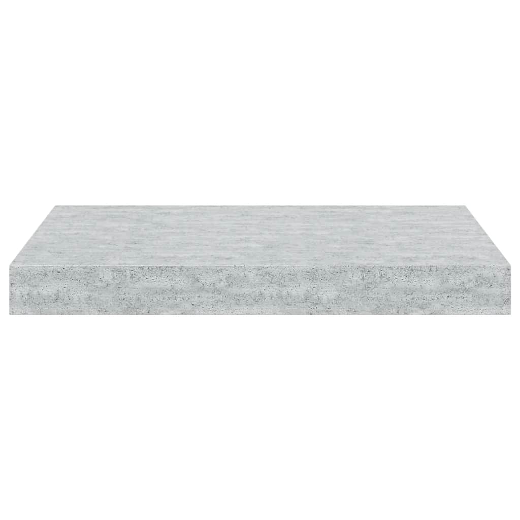 Floating Wall Shelves 2 pcs Concrete Grey 40x23x3.8 cm MDF