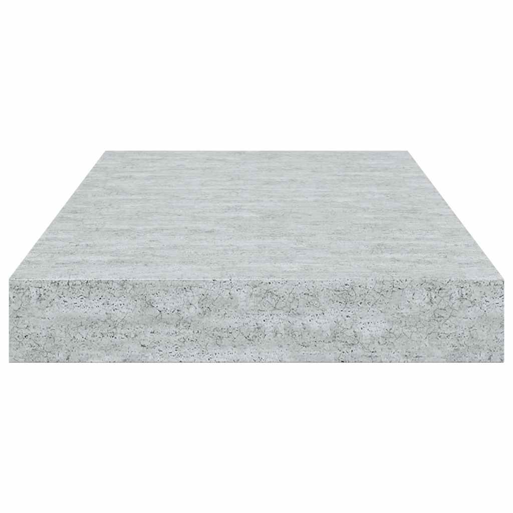 Floating Wall Shelves 2 pcs Concrete Grey 40x23x3.8 cm MDF