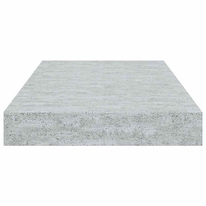 Floating Wall Shelves 2 pcs Concrete Grey 40x23x3.8 cm MDF