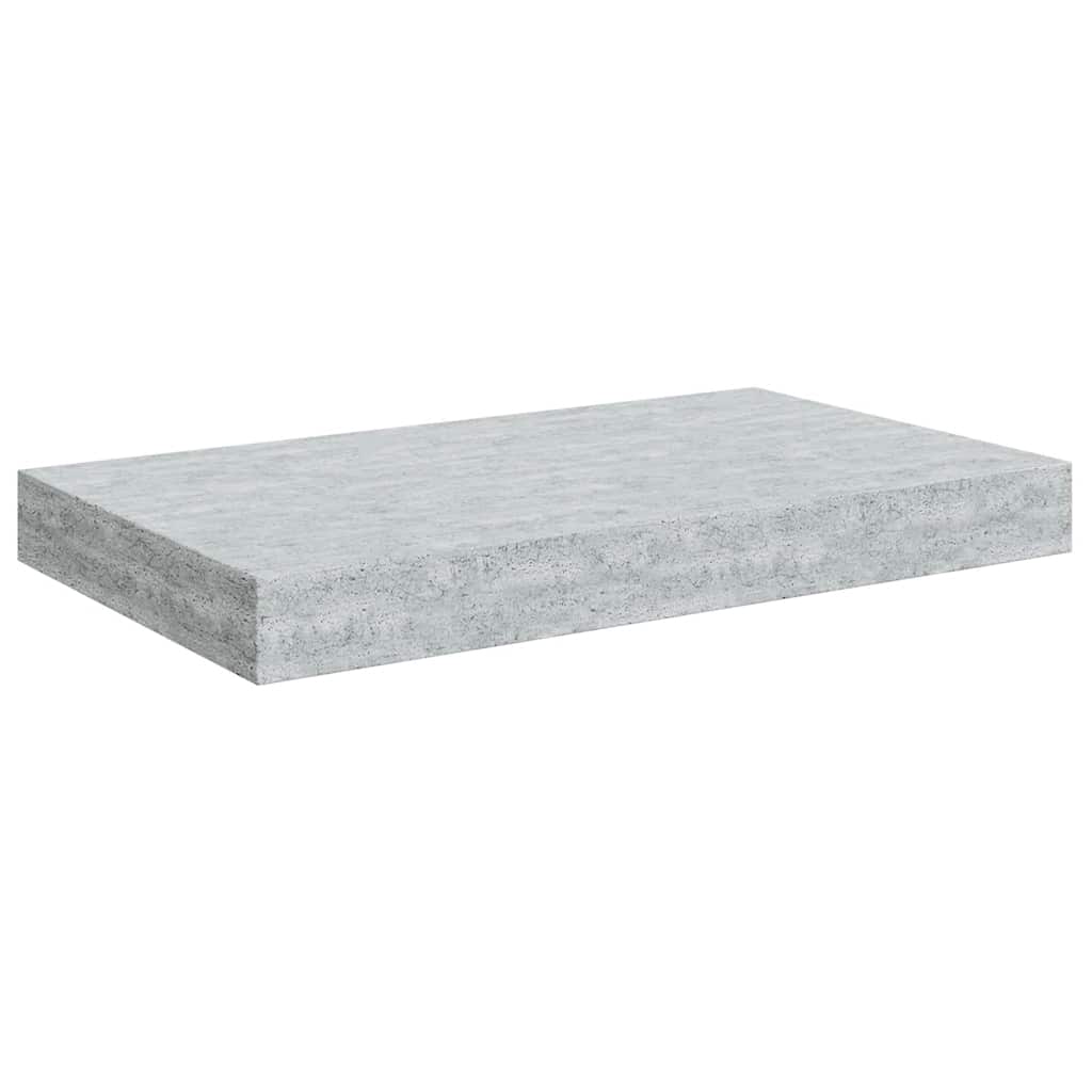 Floating Wall Shelves 4 pcs Concrete Grey 40x23.5x3.8 cm MDF