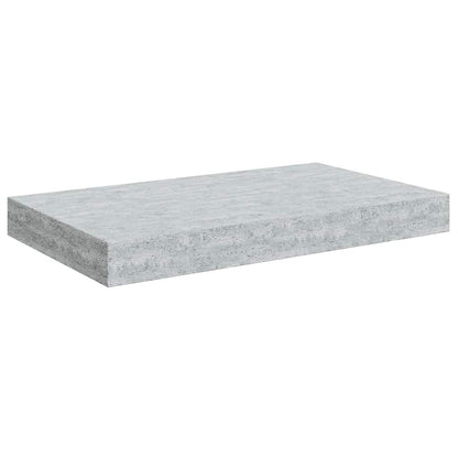 Floating Wall Shelves 4 pcs Concrete Grey 40x23.5x3.8 cm MDF