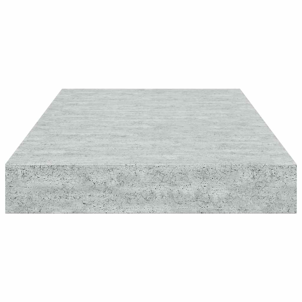 Floating Wall Shelves 4 pcs Concrete Grey 40x23.5x3.8 cm MDF