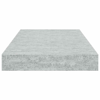 Floating Wall Shelves 4 pcs Concrete Grey 40x23.5x3.8 cm MDF