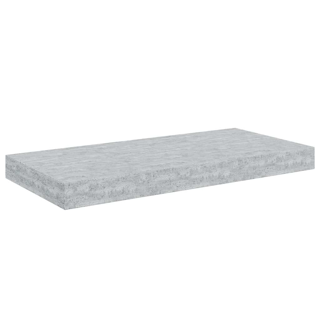 Floating Wall Shelves 2 pcs Concrete Grey 50x23.5x3.8 cm MDF