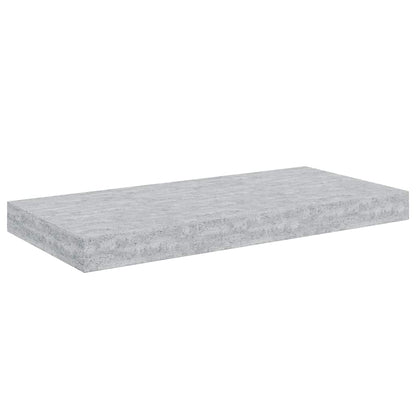 Floating Wall Shelves 2 pcs Concrete Grey 50x23x3.8 cm MDF