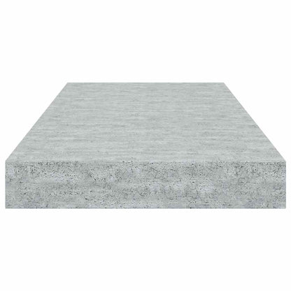 Floating Wall Shelves 2 pcs Concrete Grey 50x23x3.8 cm MDF