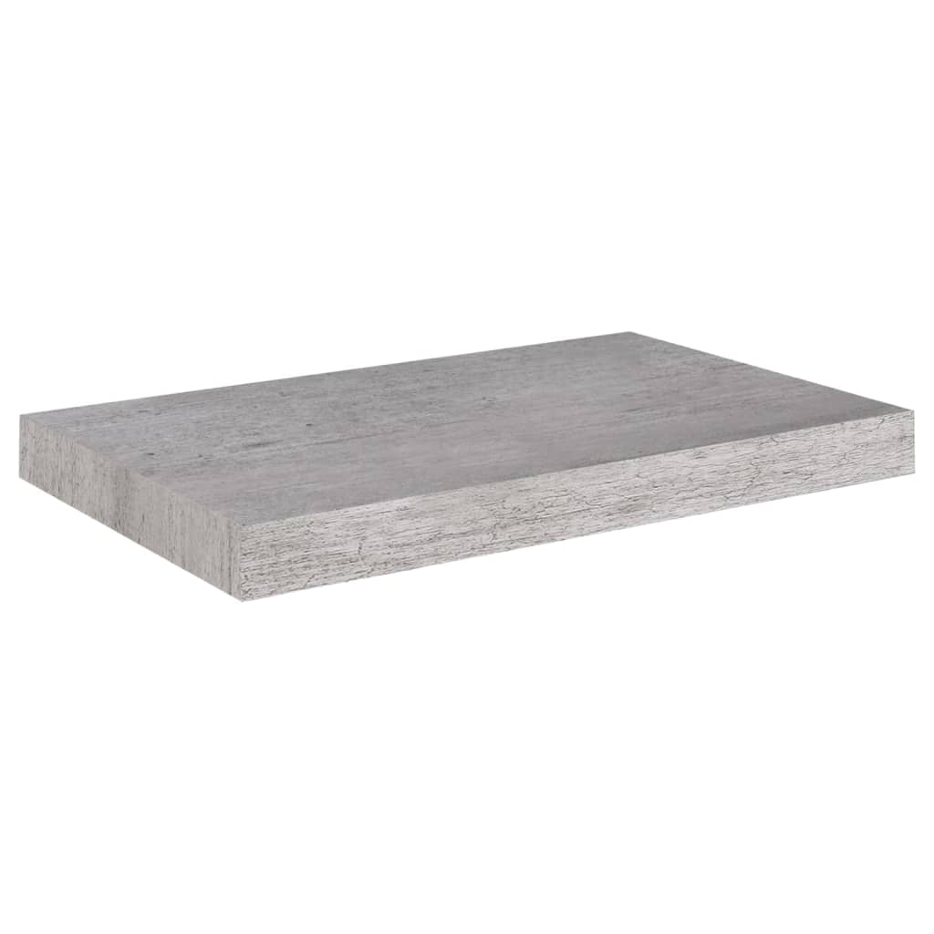 Floating Wall Shelves 4 pcs Concrete Grey 50x23x3.8 cm MDF