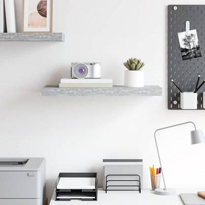 Floating Wall Shelf Concrete Grey 60x23.5x3.8 cm MDF