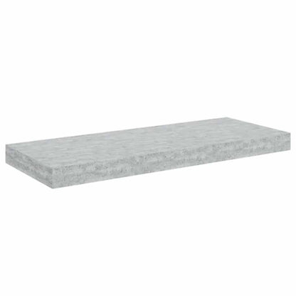 Floating Wall Shelves 2 pcs Concrete Grey 60x23.5x3.8 cm MDF