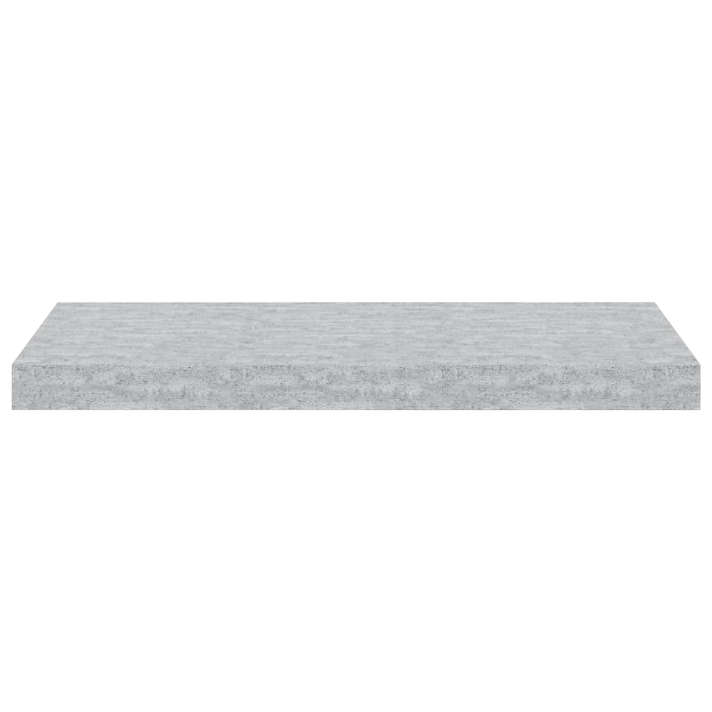 Floating Wall Shelves 2 pcs Concrete Grey 60x23.5x3.8 cm MDF