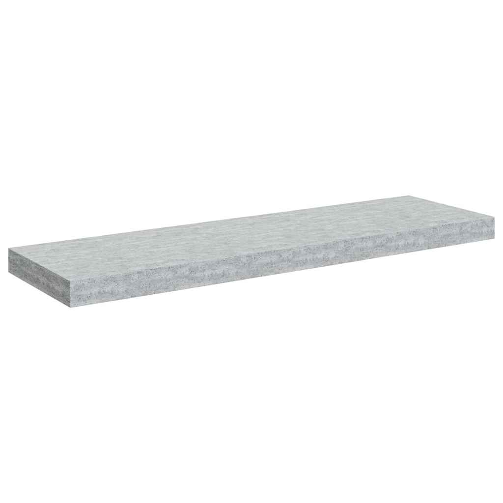 Floating Wall Shelf Concrete Grey 80x23.5x3.8 cm MDF