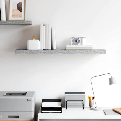 Floating Wall Shelf Concrete Grey 80x23.5x3.8 cm MDF