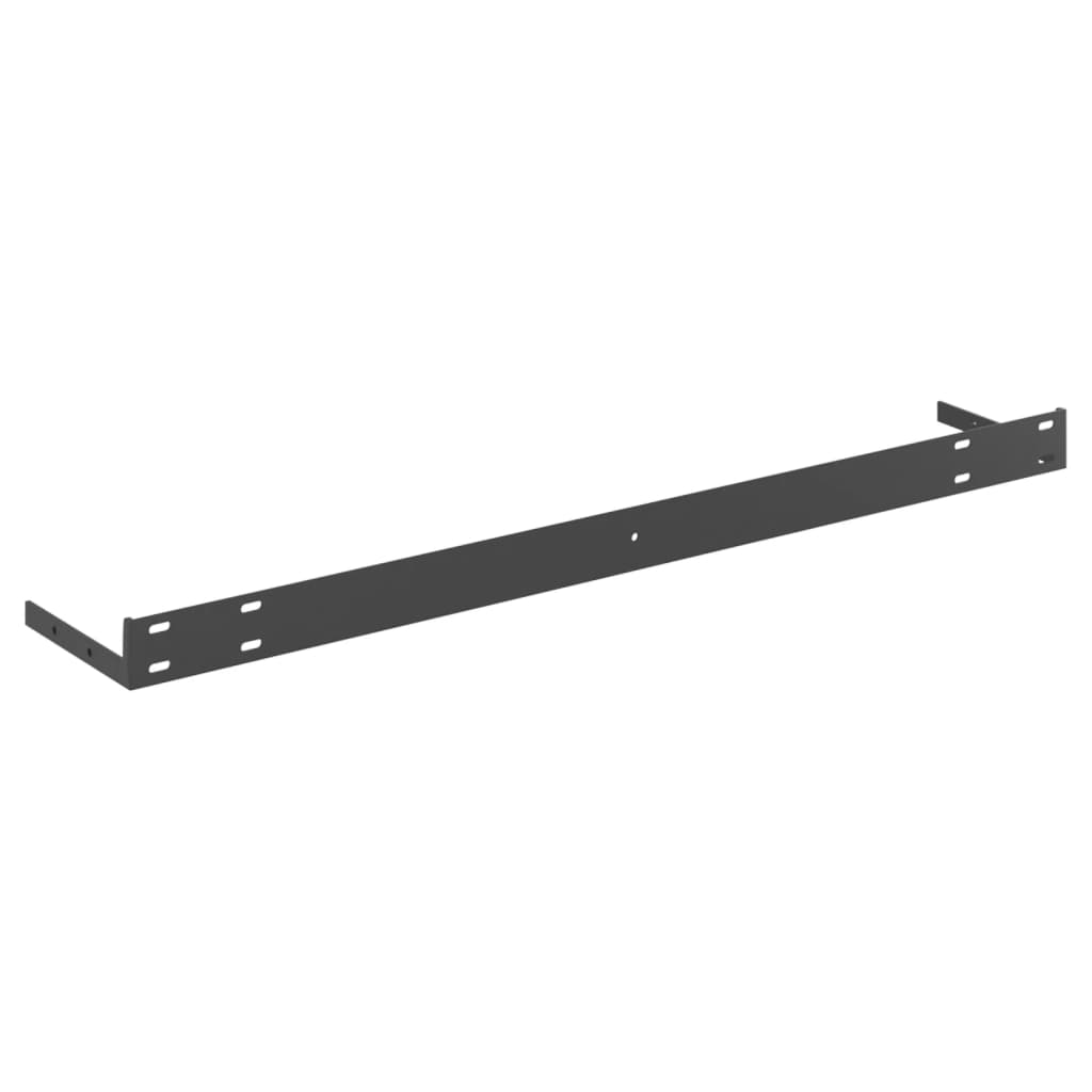 Floating Wall Shelves 2 pcs Concrete Grey 80x23.5x3.8 cm MDF