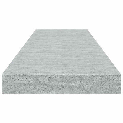 Floating Wall Shelves 2 pcs Concrete Grey 80x23.5x3.8 cm MDF