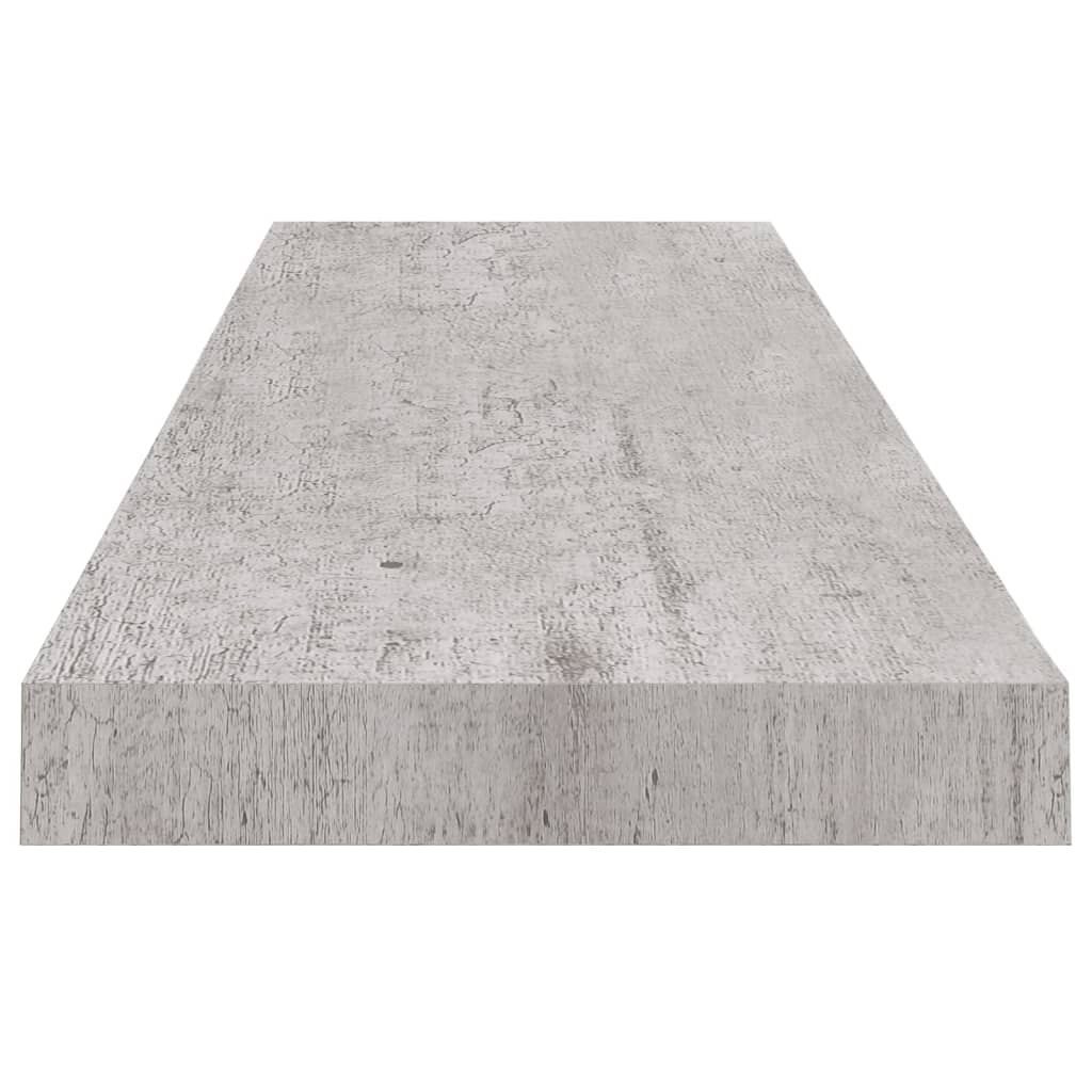 Floating Wall Shelf Concrete Grey 90x23.5x3.8 cm MDF