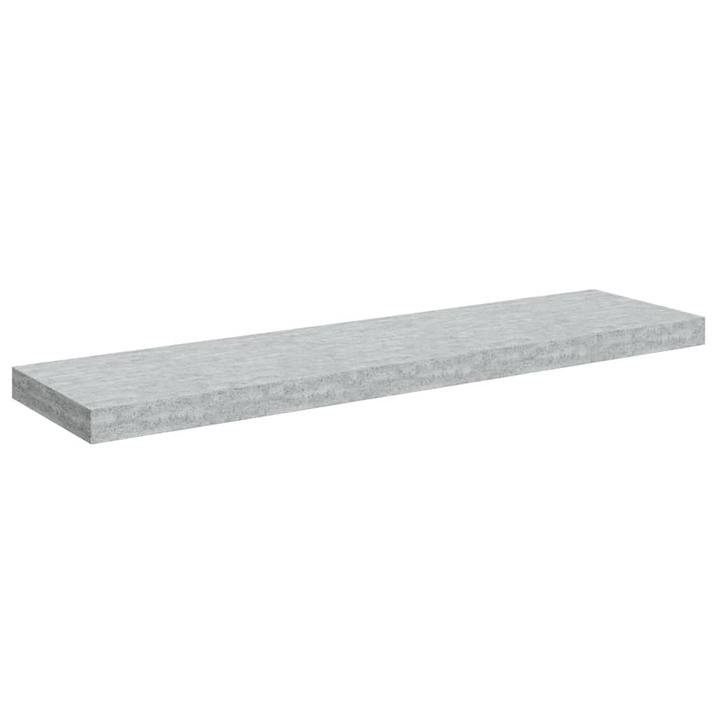 Floating Wall Shelves 4 pcs Concrete Grey 90x23.5x3.8 cm MDF