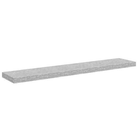 Floating Wall Shelf Concrete Grey 120x23.5x3.8 cm MDF