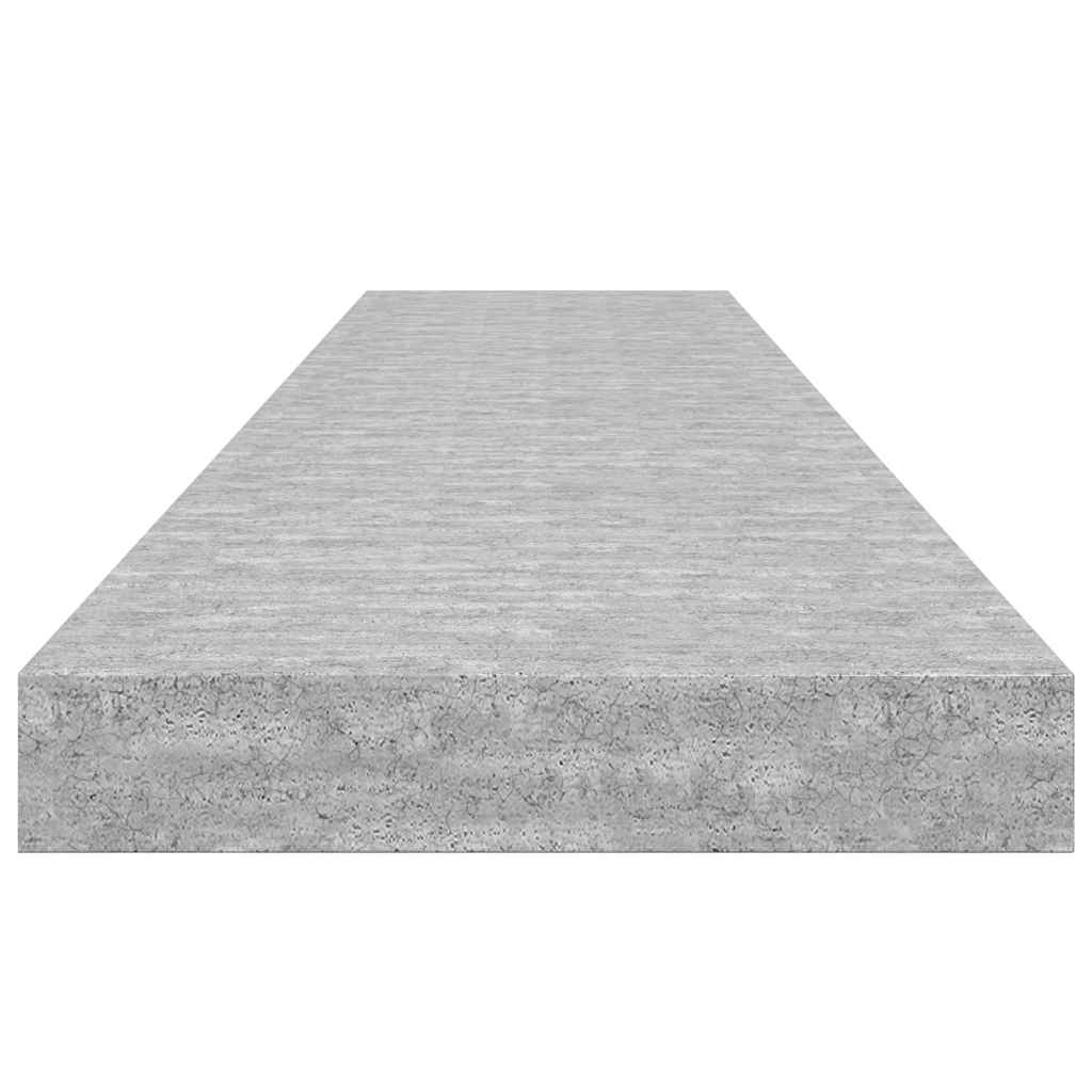 Floating Wall Shelf Concrete Grey 120x23.5x3.8 cm MDF