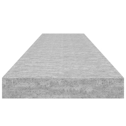 Floating Wall Shelf Concrete Grey 120x23.5x3.8 cm MDF