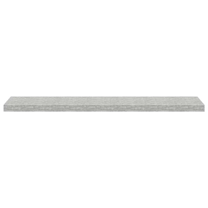 Floating Wall Shelves 2 pcs Concrete Grey 120x23.5x3.8 cm MDF