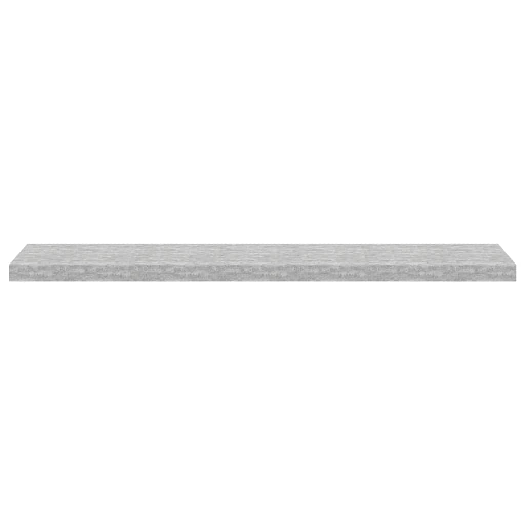 Floating Wall Shelves 2 pcs Concrete Grey 120x23.5x3.8 cm MDF