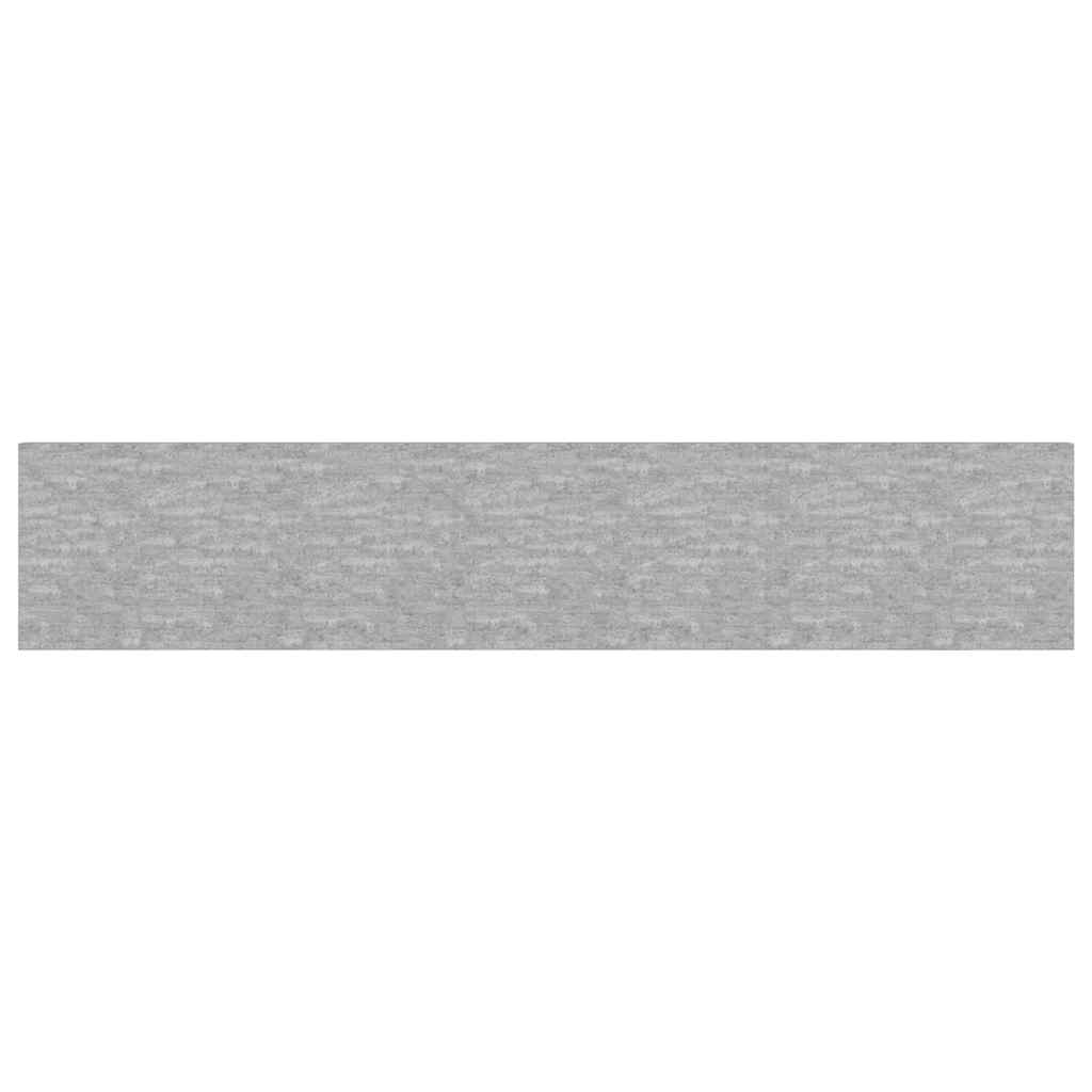 Floating Wall Shelves 2 pcs Concrete Grey 120x23.5x3.8 cm MDF