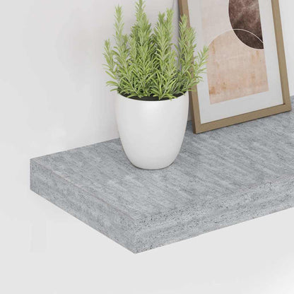 Floating Wall Shelves 4 pcs Concrete Grey 120x23.5x3.8 cm MDF