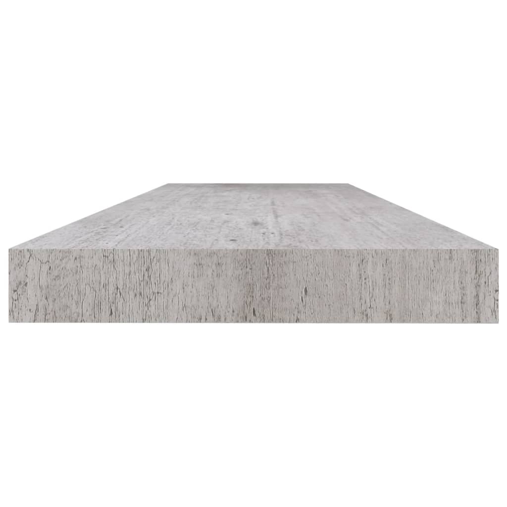 Floating Wall Shelves 4 pcs Concrete Grey 120x23.5x3.8 cm MDF