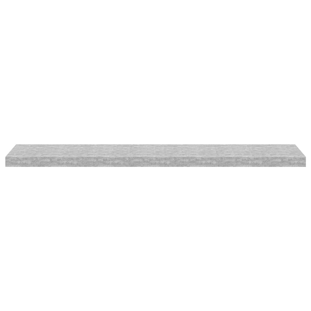 Floating Wall Shelves 4 pcs Concrete Grey 120x23.5x3.8 cm MDF