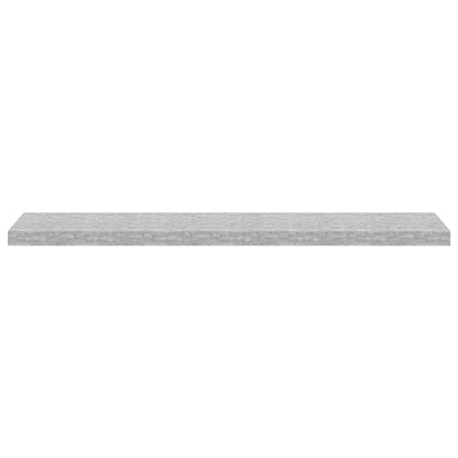 Floating Wall Shelves 4 pcs Concrete Grey 120x23.5x3.8 cm MDF
