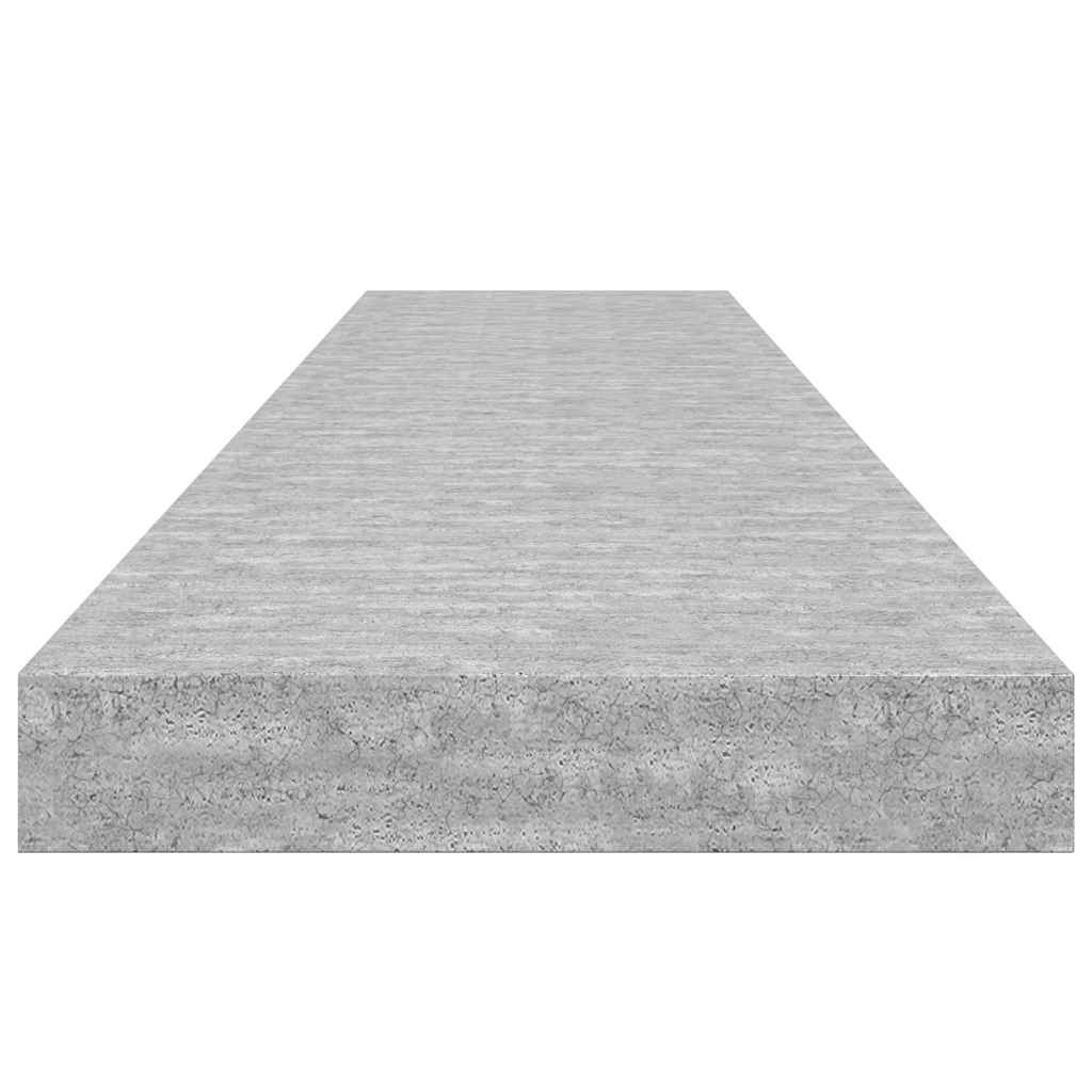 Floating Wall Shelves 4 pcs Concrete Grey 120x23.5x3.8 cm MDF