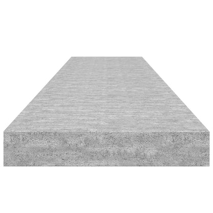 Floating Wall Shelves 4 pcs Concrete Grey 120x23.5x3.8 cm MDF